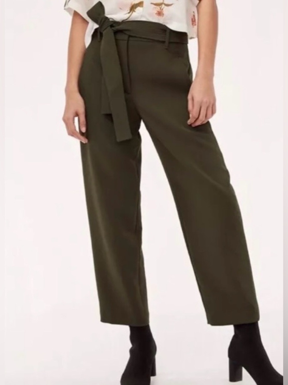 Aritzia Wilfred Jallade Pant Crepe Olive Green Size 2